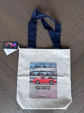 Porsche Canvas Tote Bag - NWT
